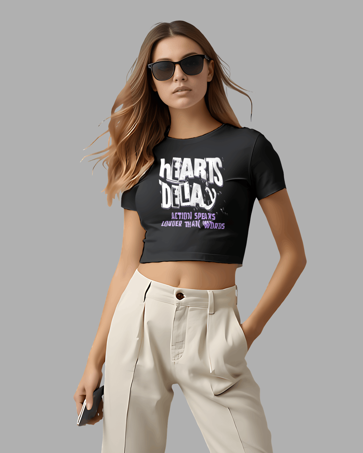 Hearts Delay Crop Top